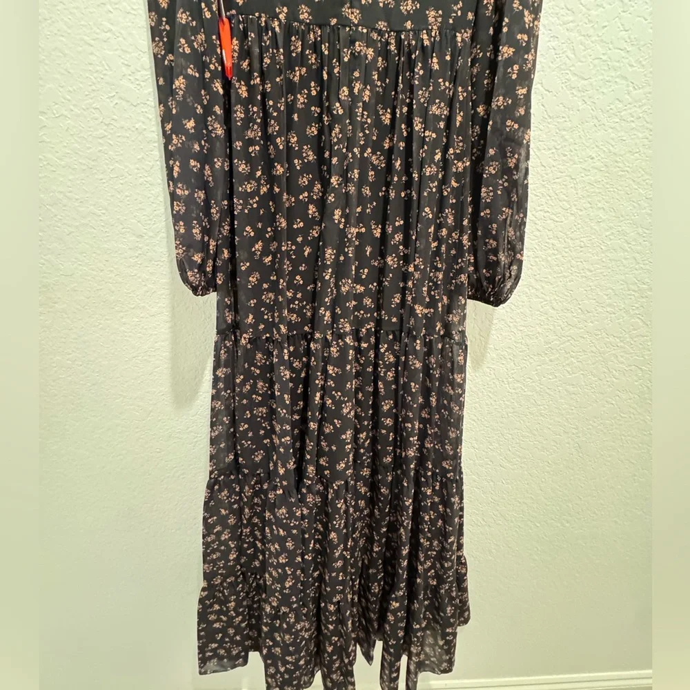 NWT Mac Duggal Sz 0 Black Floral Maxi Gown 55431 - Picture 10 of 12